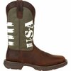 Durango Rebel by Army Green USA Print Western Boot, BROWN/ARMY GREEN, M, Size 9.5 DDB0313
